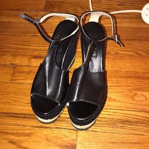 AGL Leather Wedges NWOT